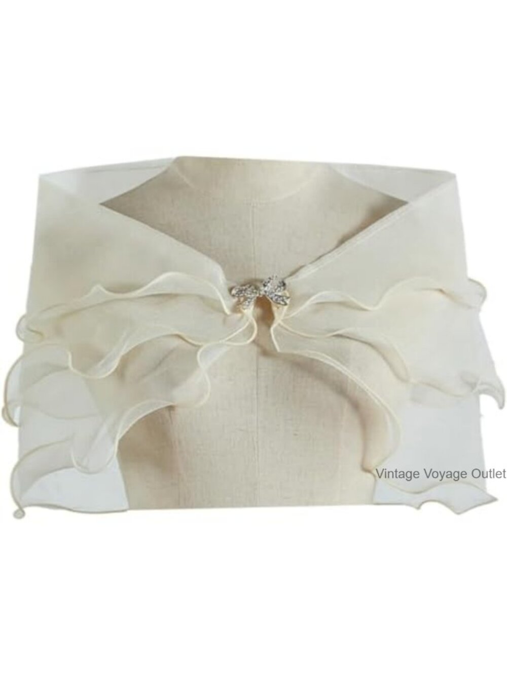 Sheer Tiered Shawl Wrap Evening Dress Cover Up Formal